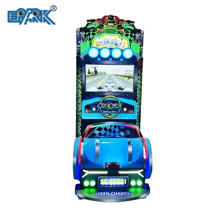 Front view of the EPARK Speed Chariot single-player racing arcade machine