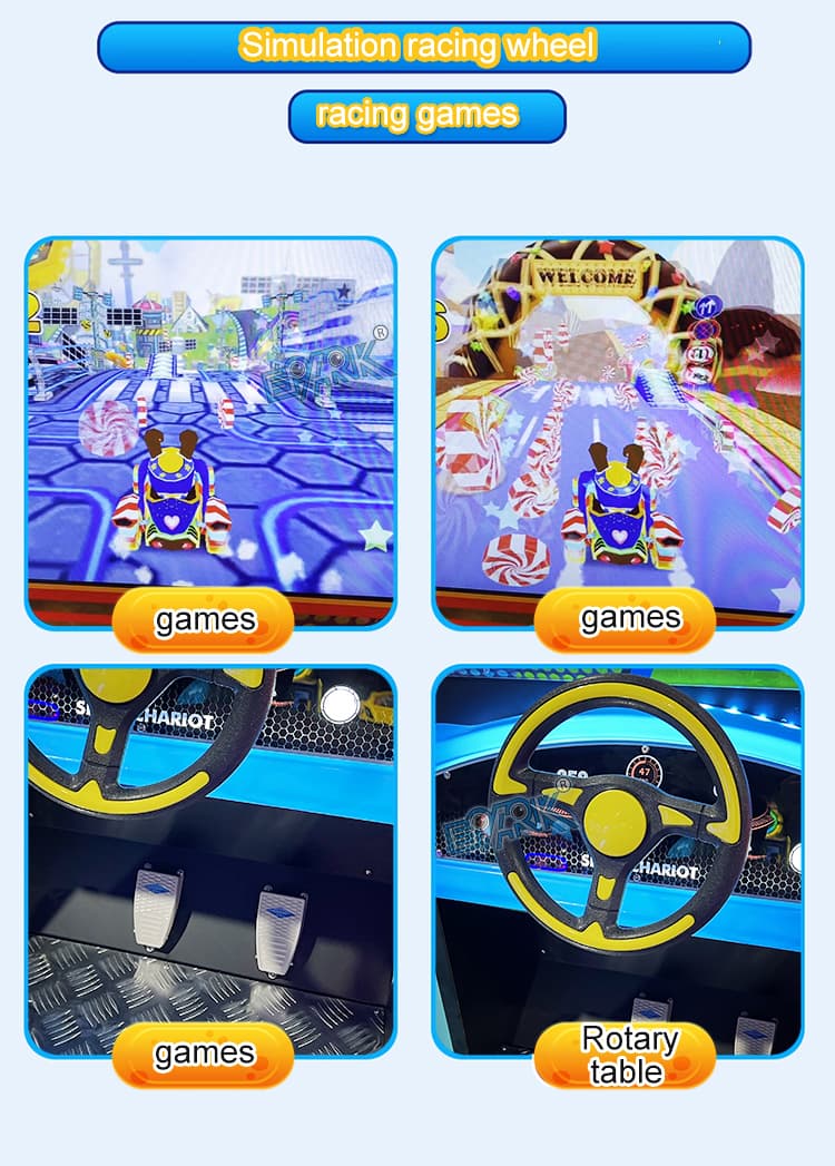 Space saving racing arcade machine for FEC projects