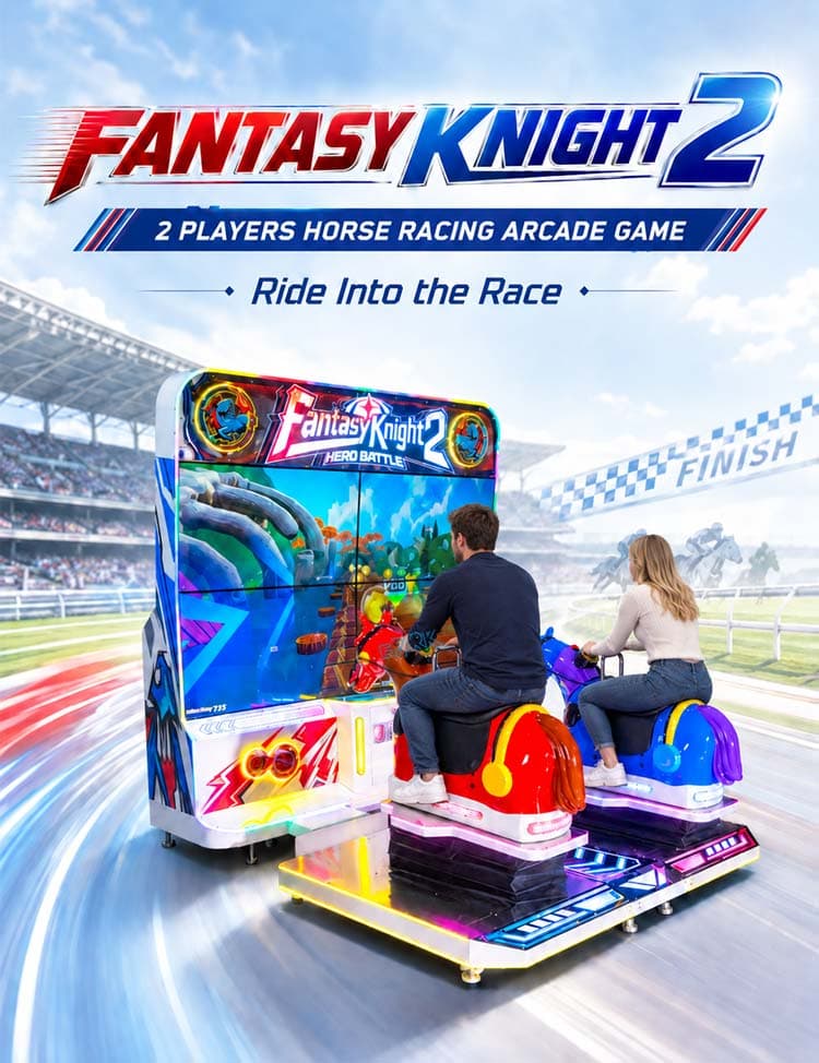 Commercial arcade racing equipment for shopping malls