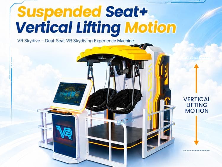VR flight experience machine for shopping malls and arcades