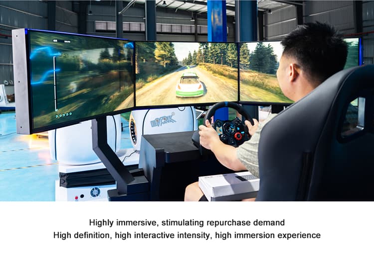 Interactive driving simulator for shopping mall entertainment