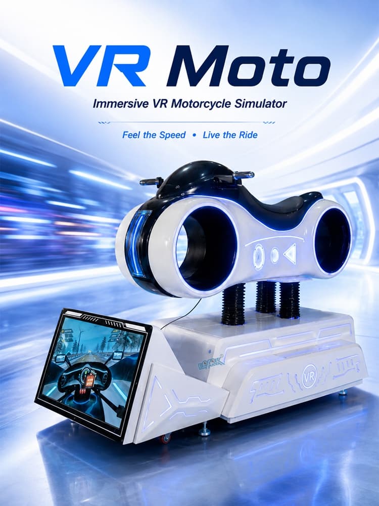 Commercial VR moto game machine for shopping malls