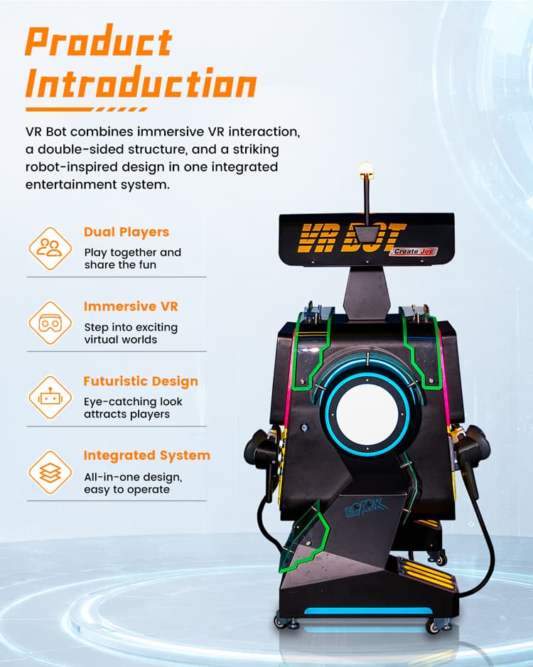 Interactive VR arcade machine for entertainment venues