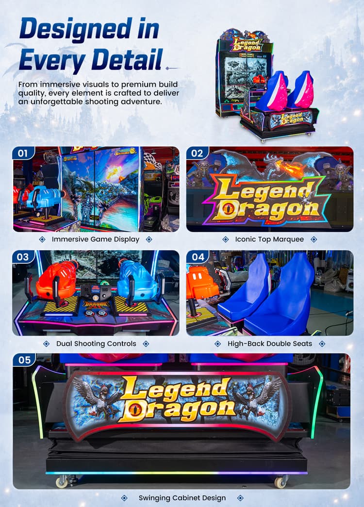 Large scale arcade attraction equipment for FEC projects