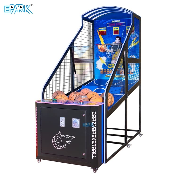 Basketball arcade machine for entertainment centers