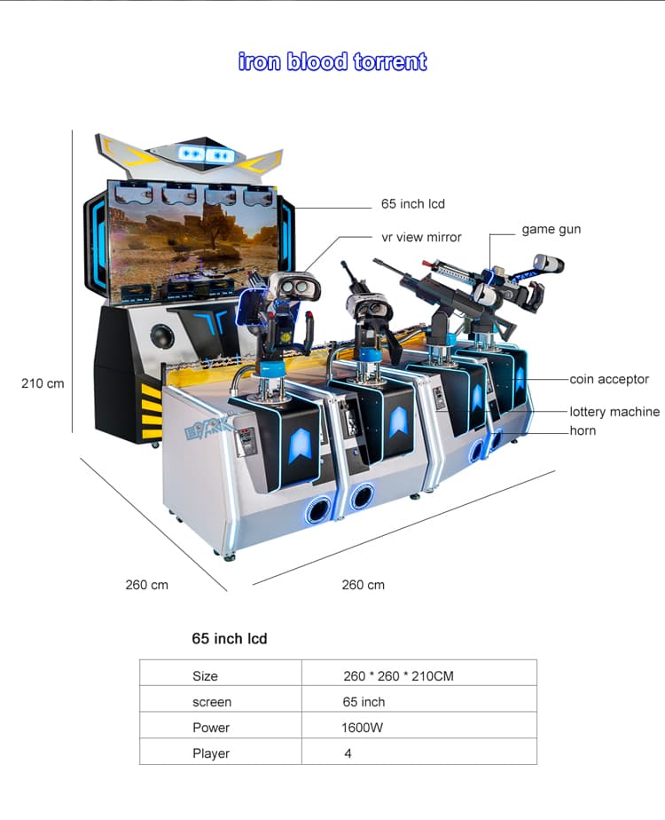 Large screen entertainment machine for family entertainment centers