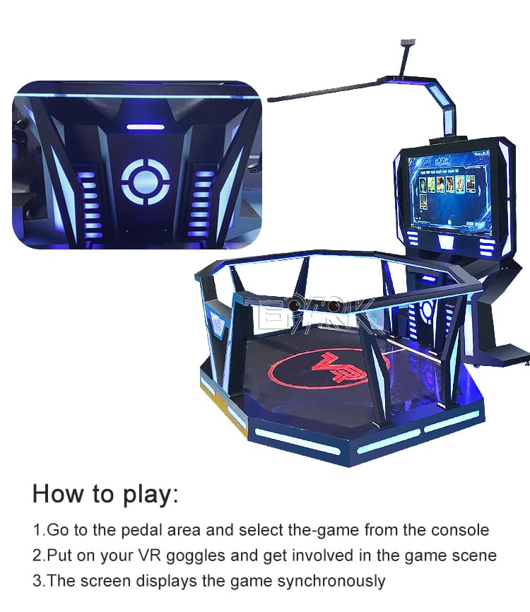 Large scale virtual reality platform for arcade venues
