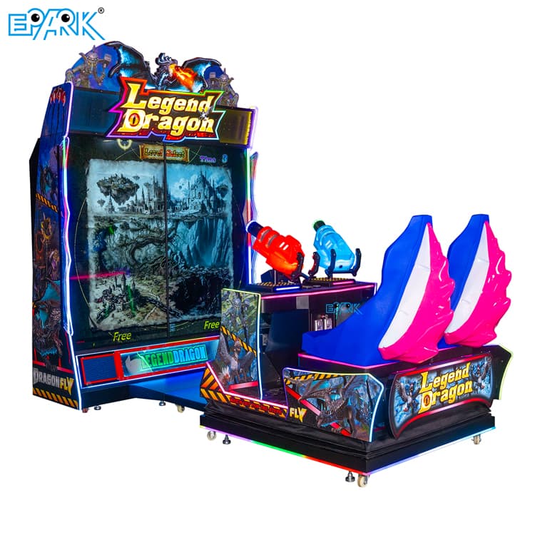 Two player arcade game machine for entertainment centers