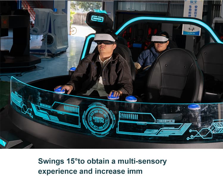 Virtual reality flight simulator for family entertainment centers