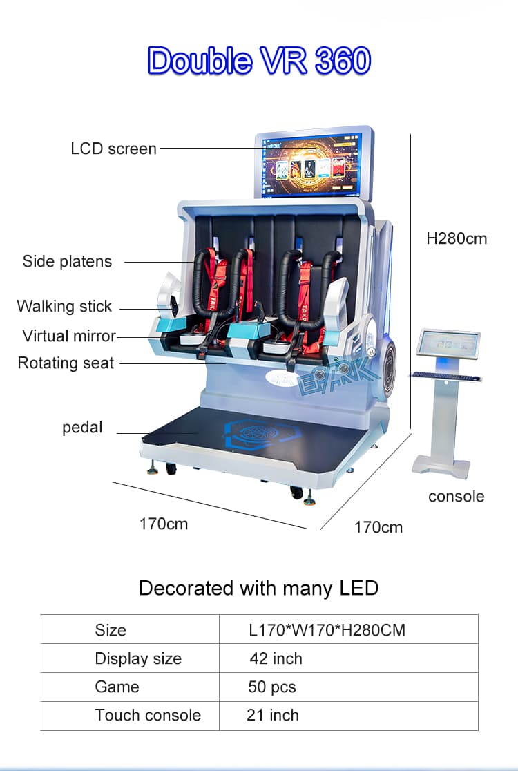 Modern VR arcade equipment for family entertainment centers