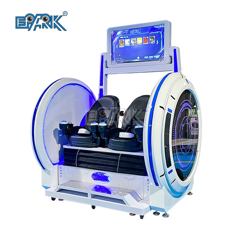 VR racing simulator machine for arcade entertainment centers