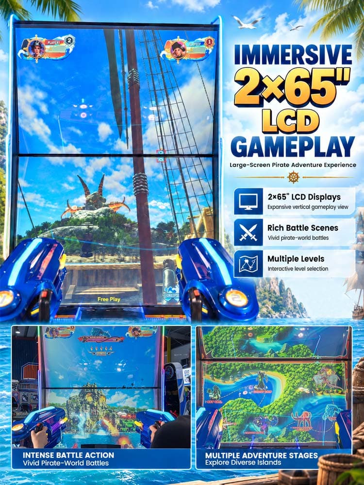 Commercial arcade equipment for family entertainment centers