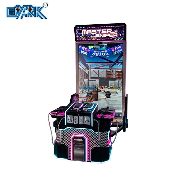 Interactive arcade game machine for entertainment centers