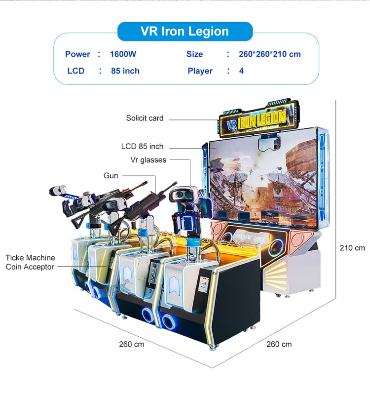 Modern VR entertainment machine for family entertainment centers