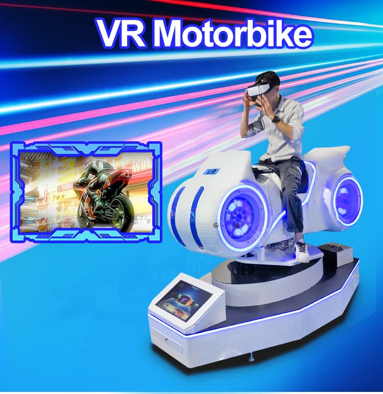 Commercial VR racing simulator for shopping malls and arcades