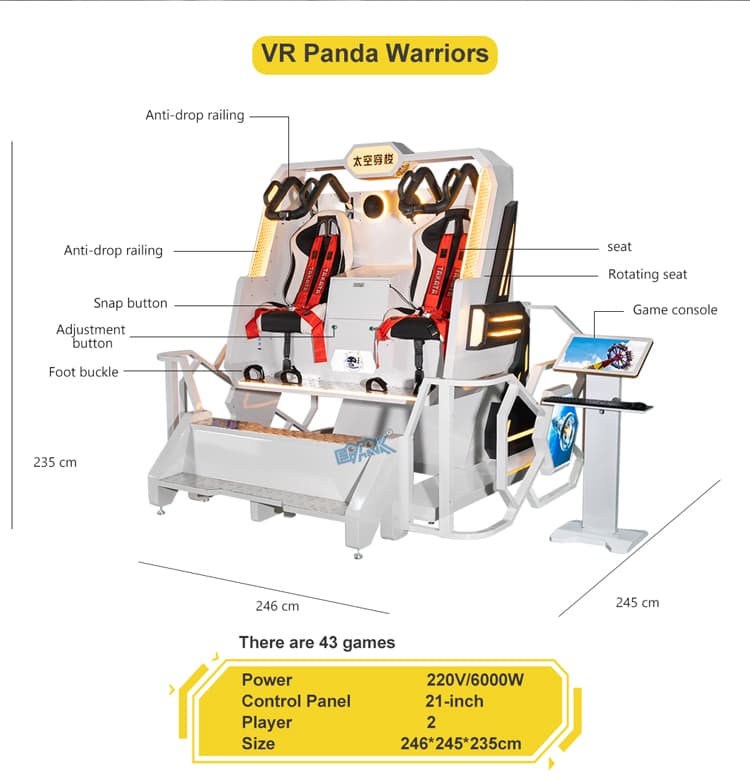 Multi player VR simulator ride with immersive experience