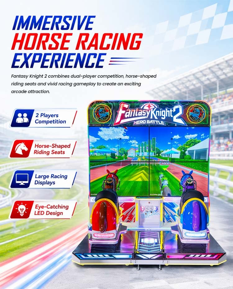 Horse racing arcade attraction for FEC projects