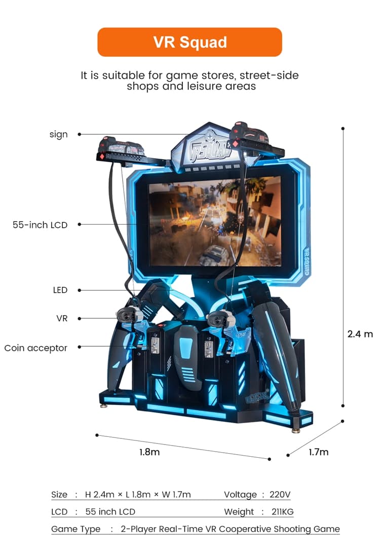 Virtual reality game simulator with interactive controls