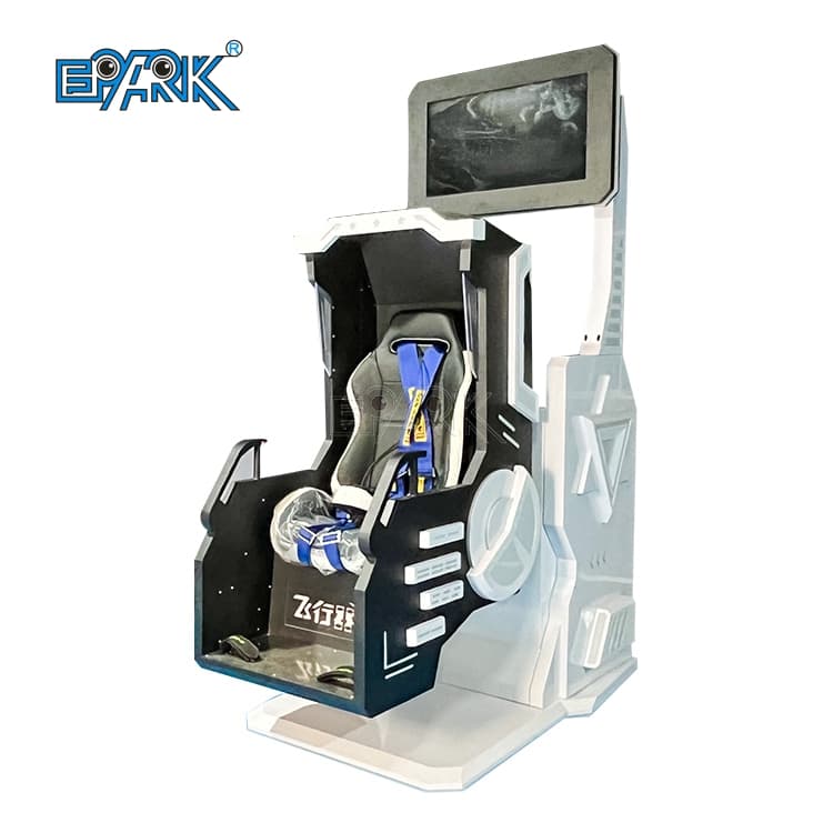 VR racing simulator machine for arcade entertainment centers