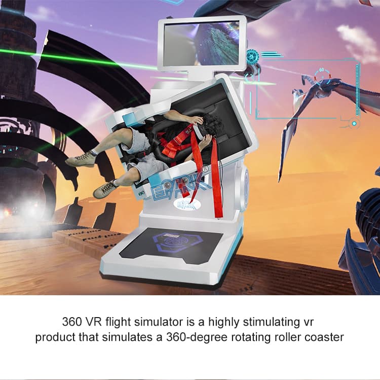 Modern VR arcade machine with interactive driving system