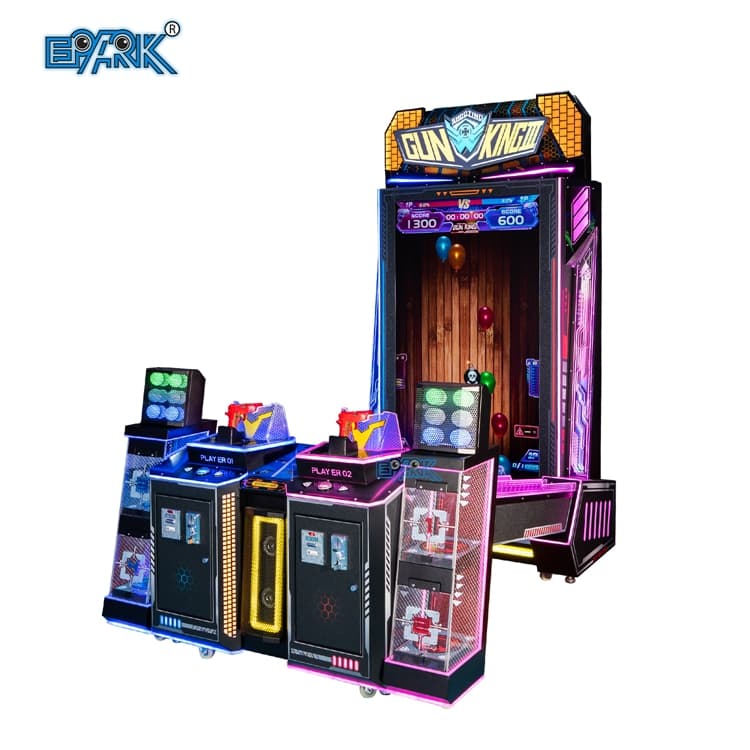 Interactive arcade game machine for entertainment centers