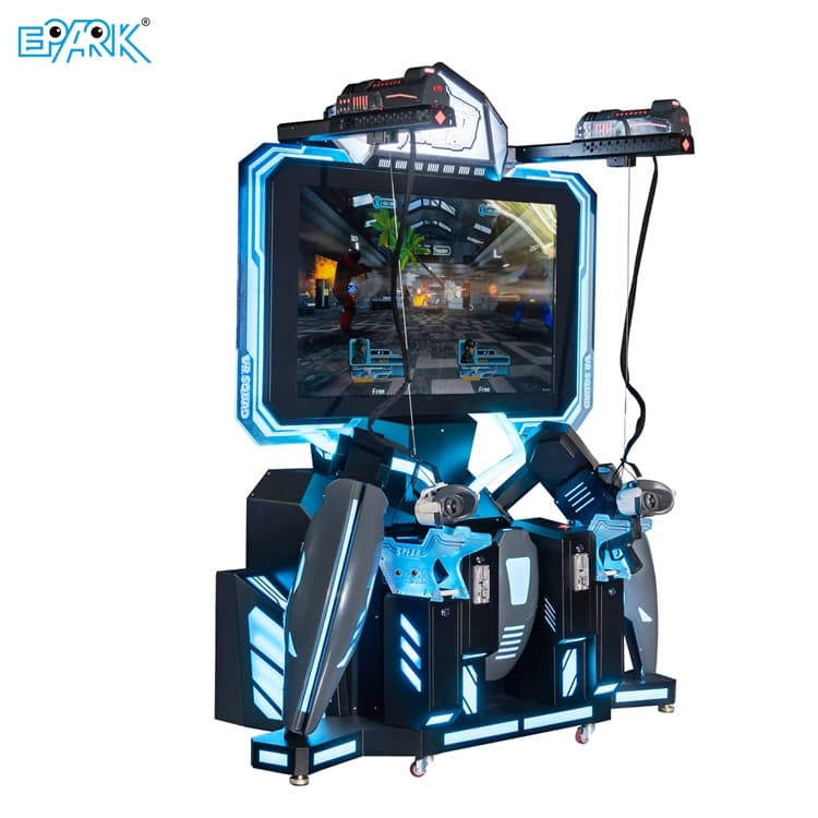 VR combat simulator machine for arcade entertainment centers
