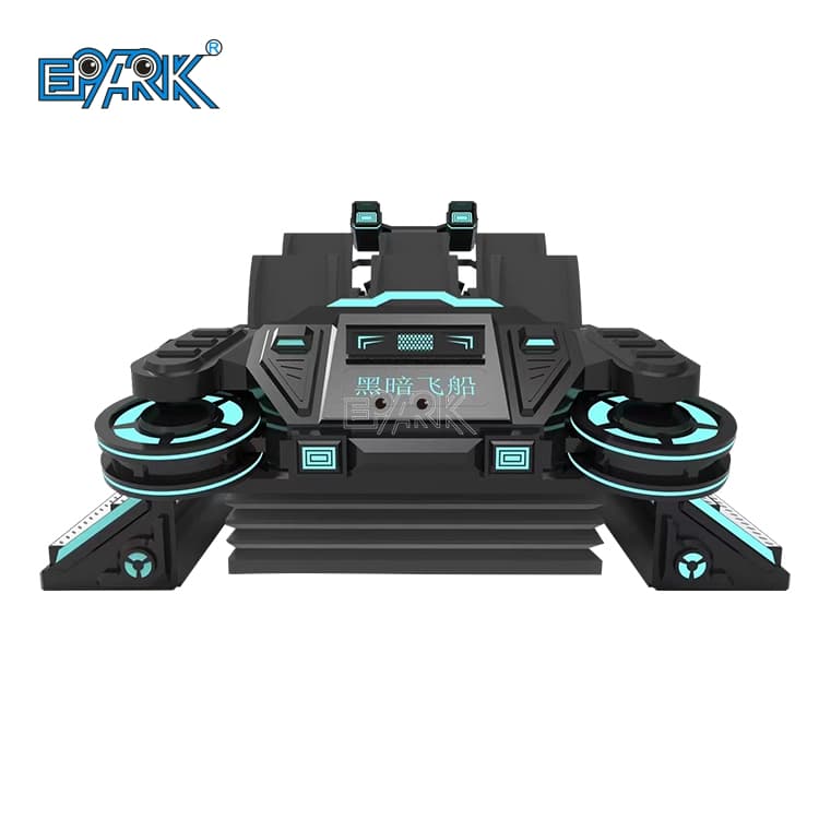 Six player VR spaceship simulator for arcade entertainment centers