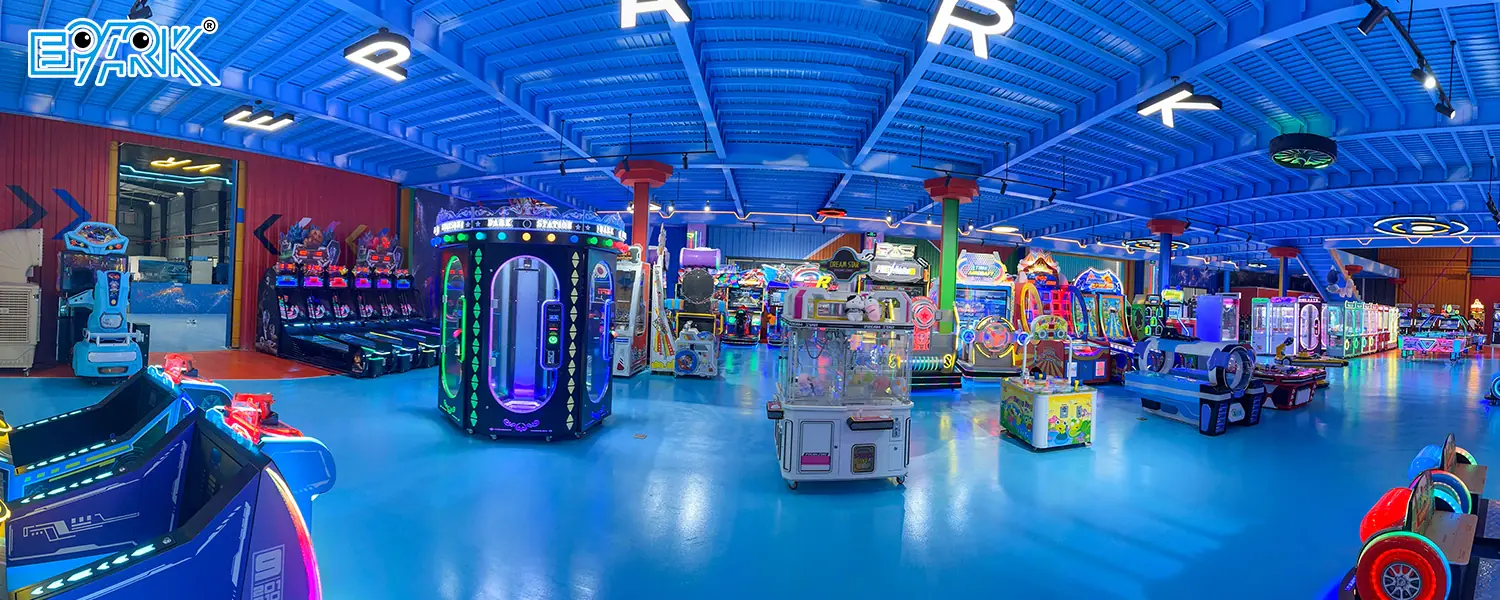 EPARK commercial arcade machine showroom with amusement equipment