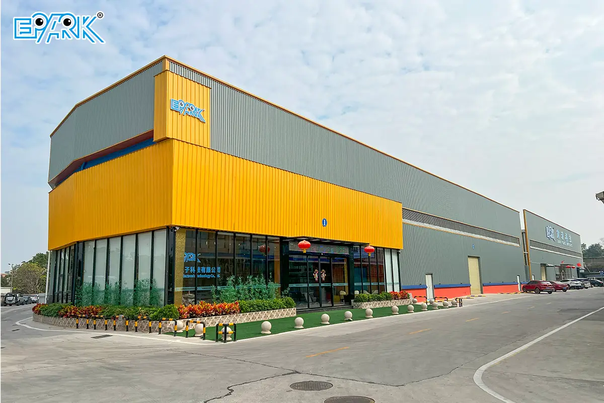 Exterior of the EPARK arcade machine factory