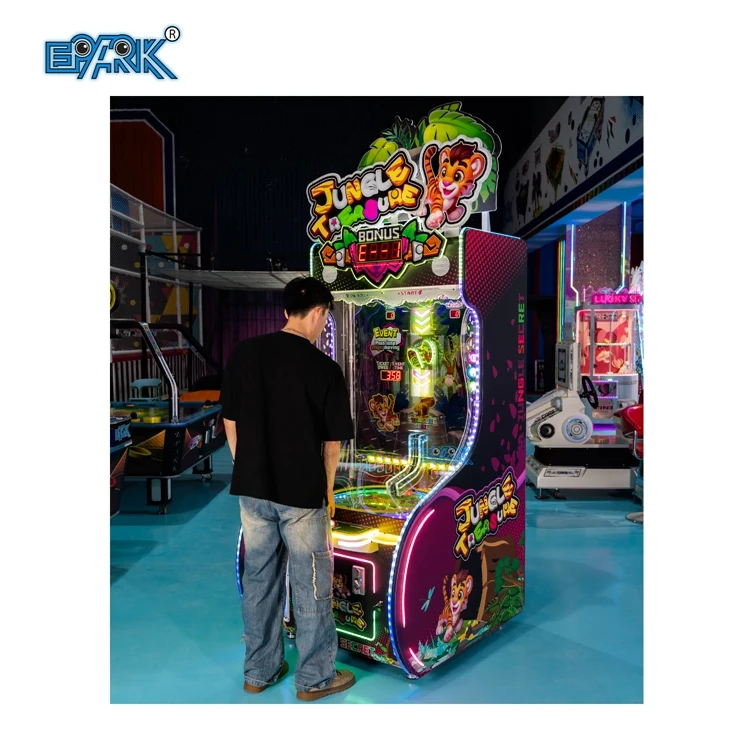 Player using the ball drop ticket machine in the showroom