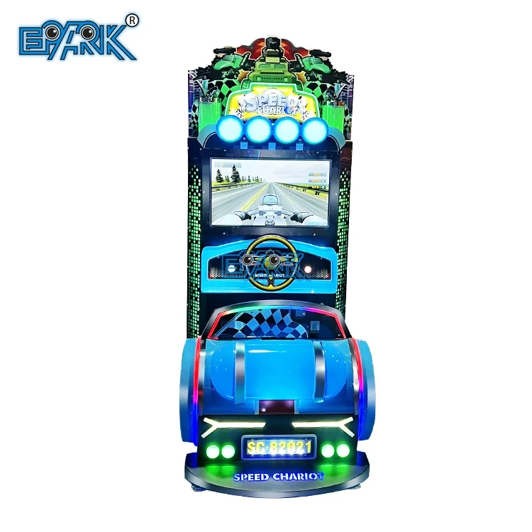 Front view of the EPARK Speed Chariot single-player racing arcade machine