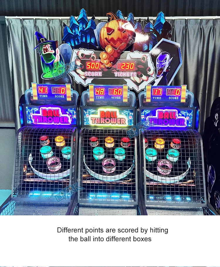 Illuminated scoring targets showing different point values