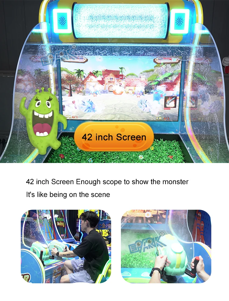 42-inch monster game display and water shooting controls