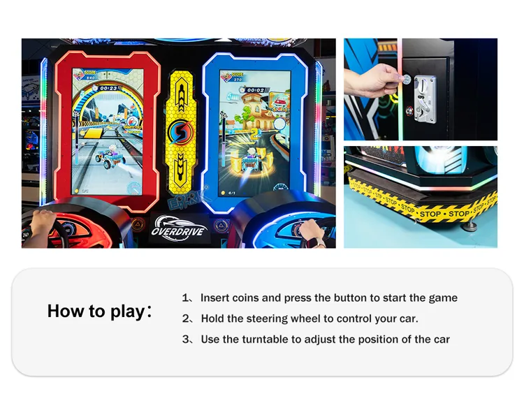Rhythm Overdrive dual game screens, coin control and cabinet base details