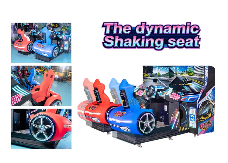 Blaze Transit red and blue dynamic seats and illuminated racing cabinet