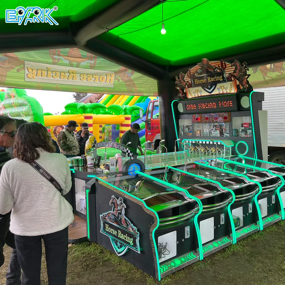 Horse racing amusement game at an EPARK project in Chile