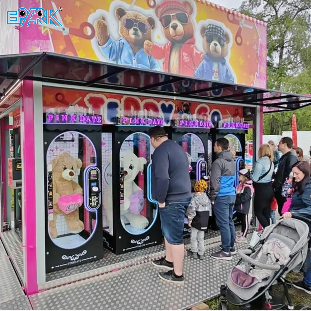 Outdoor claw machine installation at an EPARK project in the Czech Republic