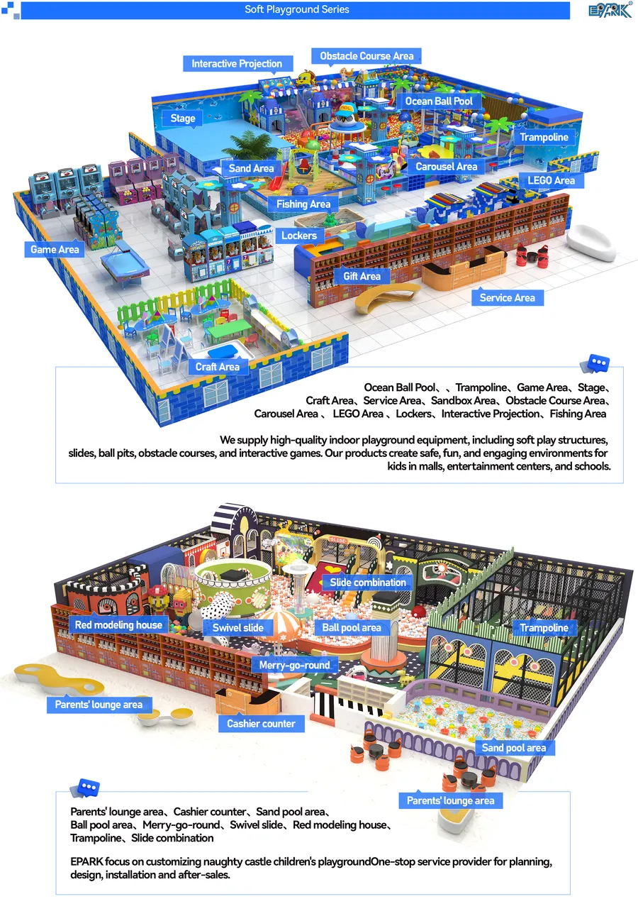 EPARK soft playground layout from the supplied product catalog